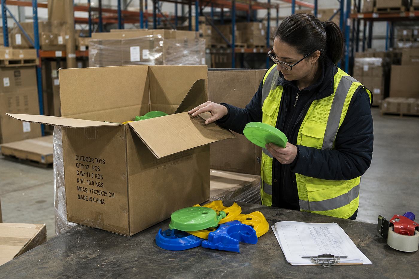 Pre-shipment carton check in the warehouse