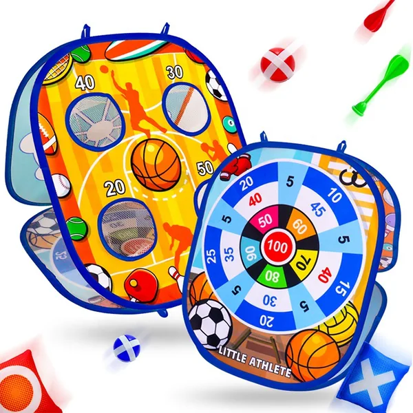 Portable Bean Bag Cornhole Toss Game Set Dart Board Game Toy