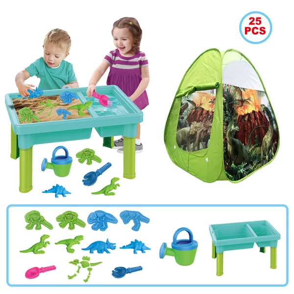 Summer Outdoor Toddler Sand & Water Table Beach Toys Set wit