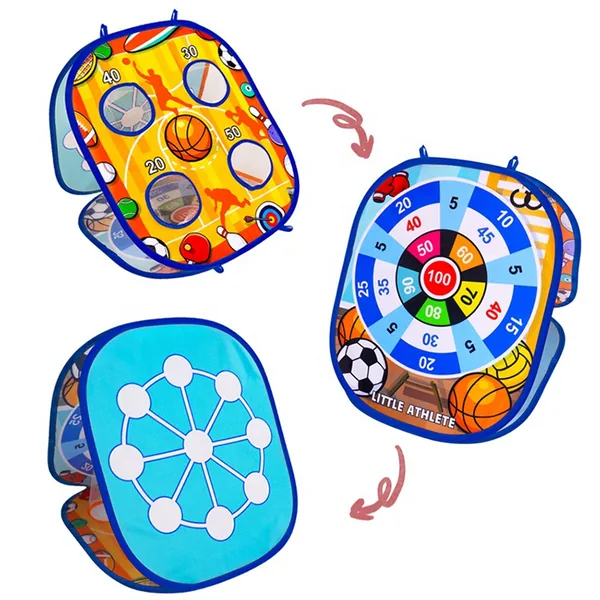 YR232378 Portable Bean Bag Cornhole Toss Game Set Dart Board Game Toy