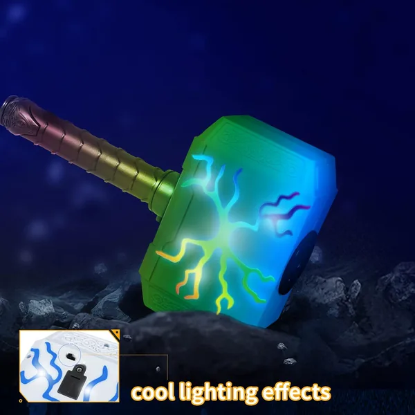 YR304604 Dart-Blasting Hammer Toy Gun with Light-up -Toys Shooting Ga