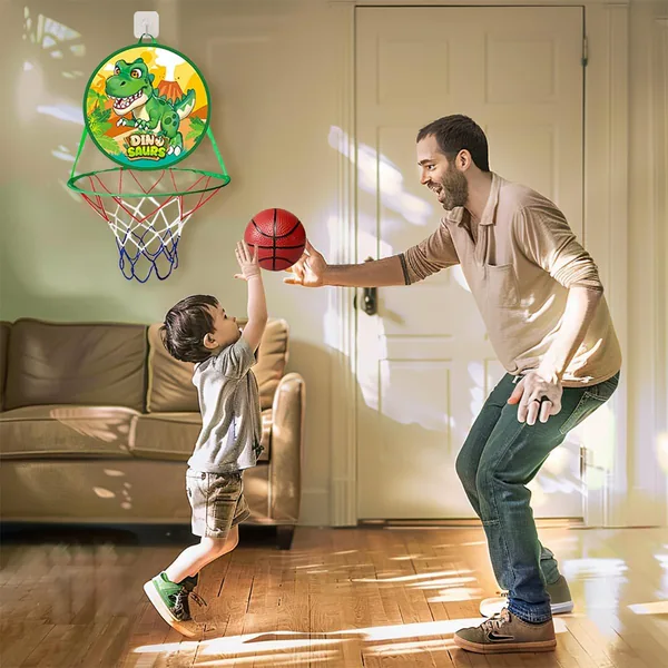 YR304955 2 in 1 Dinosaur Toys Mini Basketball Hoop for Toddler Indoor