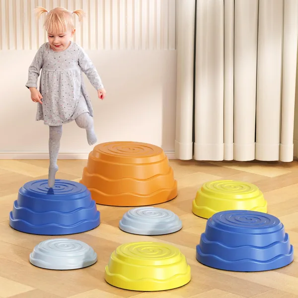 YR296140-Outdoor Toy Stepping Stones for Kids 5 Pieces Durable Plastic Non-Slip B