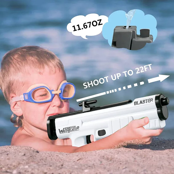 YR244573 Electric Water Gun, Automatic Water Squirt Guns with 375CC H