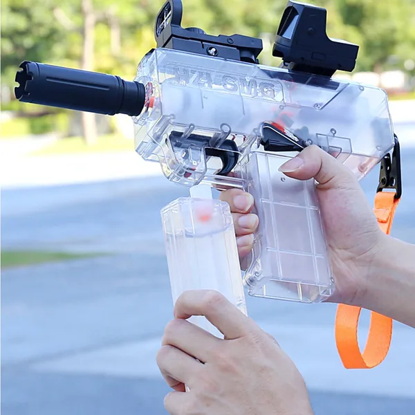 YR265624 Electric Water Gun Automatic Squirt Gun Uzi Water Battery Po