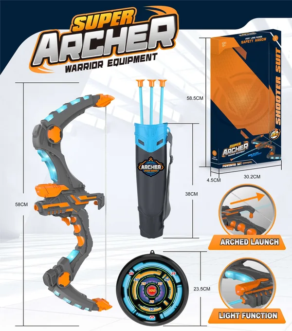YR305768-Outdoor Toy Light-up Kids Bow and Arrows Toy Arrows Outdoor Sport Toy Wi