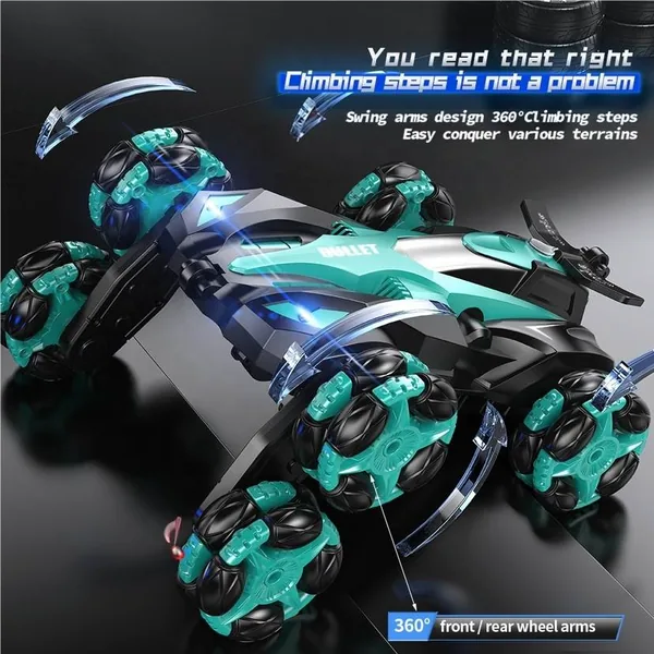 YR282828 Remote Control RC Stunt Car Toy with 360 Spin Flip Cool Ligh