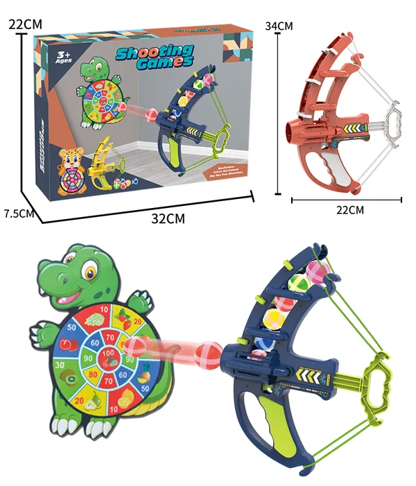 YR306666 Toy Animals Bow and Arrows With Sticky Ball Dartboard Indoor