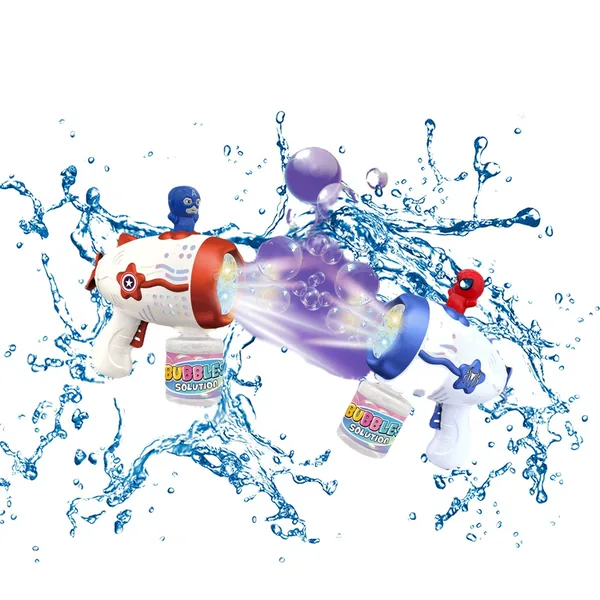 YR298748-Outdoor Toy New Summer Light Music Handheld Electric Bubble Gun Toy for