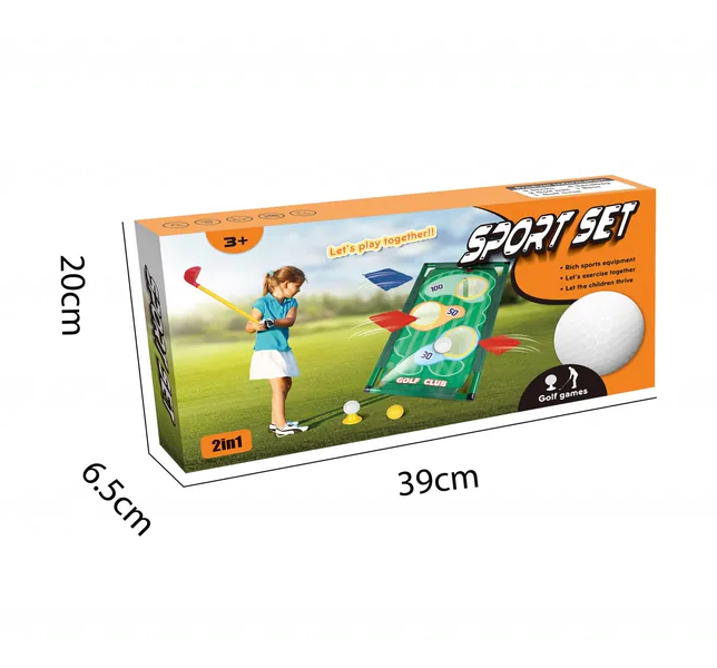 YR304913 2 in 1 Kids Golf Toss Game Toy With Sandbag Rack Golf Games
