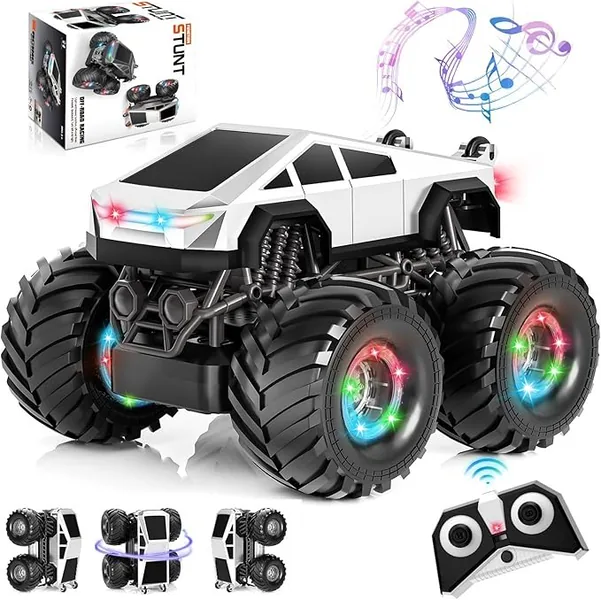YR338438 Remote Control Car Toy for Kids 360 Rotating 4WD RC Stunt Ca