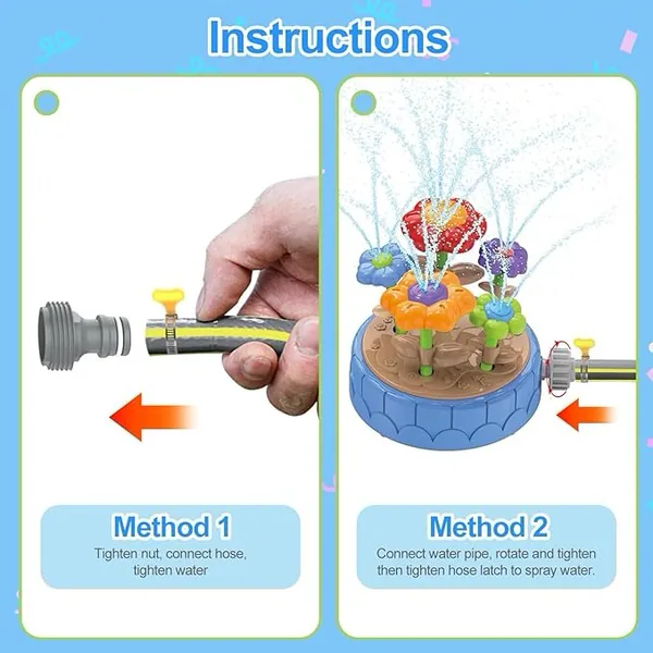 YR334372 DIY Flowers Water Sprinklers Outdoor Toy Durable and Fun Kid