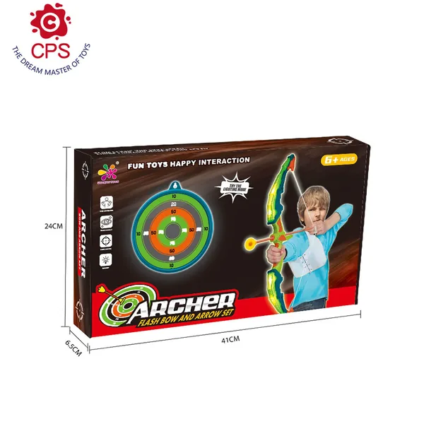 YR304303-Outdoor Toy New Design Light-Up Bow and Arrow Toy Indoor Outdoor Night S