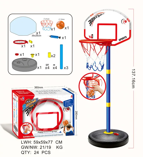 YR303656-Outdoor Toy Sport Toy Basketball Hoop Toss Game Indoor Outdoor Plastic T