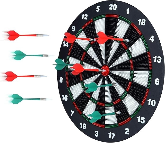 YR337285 Dart Board Toys Rubber Safety Tip Darts Dartboard Game Set f