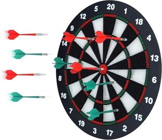 Dart Board Toys Rubber Safety Tip Darts Dartboard Game Set for Boy Indoor Toys Educational Sport & Family Leisure Time Game