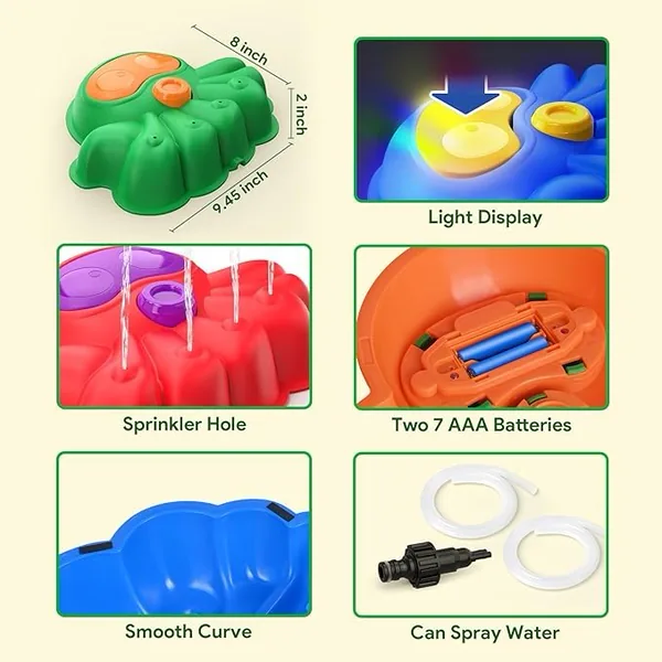 YR337260 Water Spraying & Light Plastic Stepping Stones Educational 6
