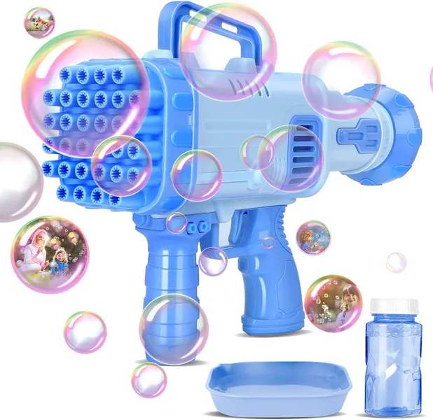 YR258237 Kids Bubble Gun Toy 32 Hole Electric AutomaticMachine Bubble
