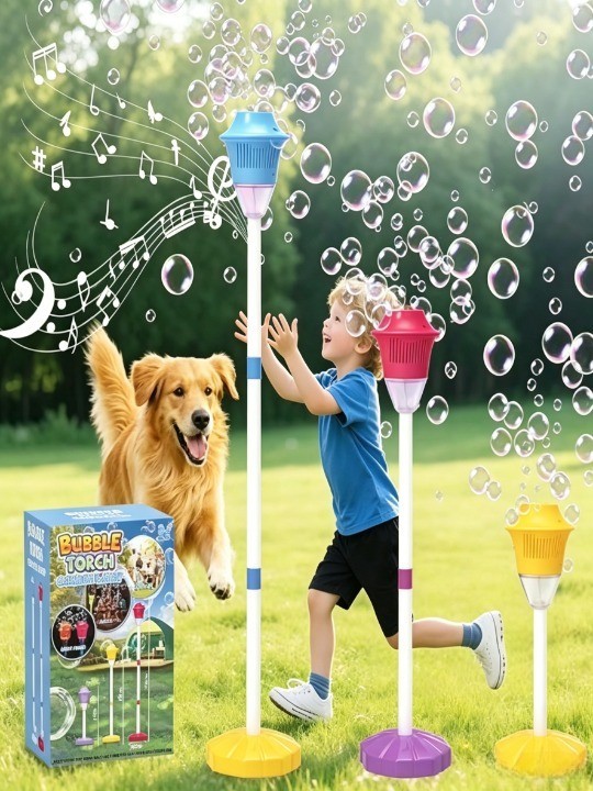 YR323716 Summer Streetlight Electric LED Kids Bubble Machine with Mus