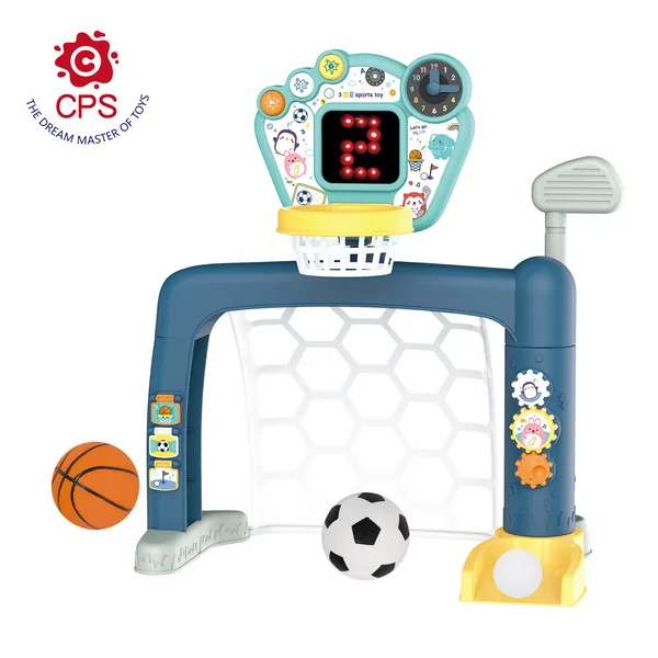 YR262745 New Portable 3-in-1 Outdoor Sports Toy Golf Basketball & Tos