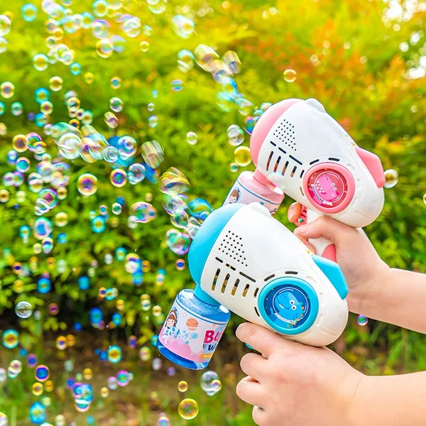 YR258141 Space Dinosaur Automatic Plastic Bubble Launcher Gun Bubbles