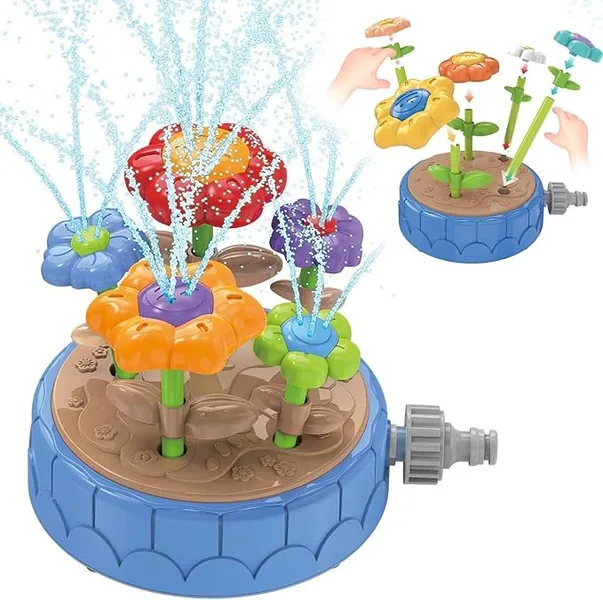 YR334372 DIY Flowers Water Sprinklers Outdoor Toy Durable and Fun Kid