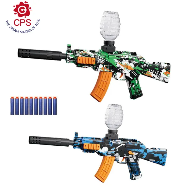 YR306393 Electric Soft Bullet Gun Automatic Water Blaster Toy for Out