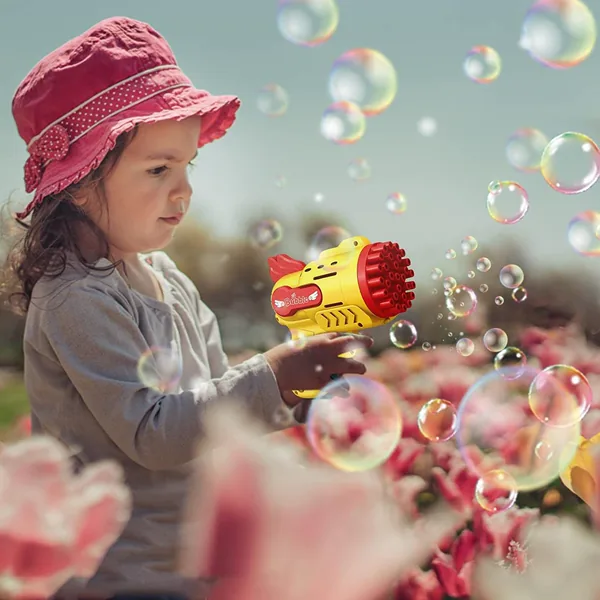 YR257866 29 Hole Hand Bubble Blaster Favors Toy Electric Bubble Machi