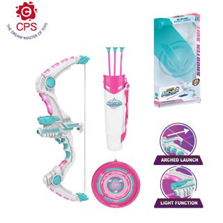Light-up Kids Bow and Arrows Toy Arrows Outdoor Sport Toy With Target and Suction Cup Arrows for Boys and Girls