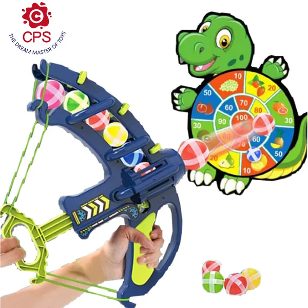 YR306666 Toy Animals Bow and Arrows With Sticky Ball Dartboard Indoor
