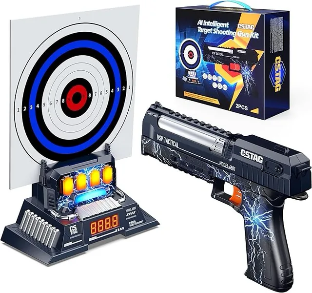 YR339979 AI Smart Target Shooting Gun Set Wiht Electronic Voice Scori