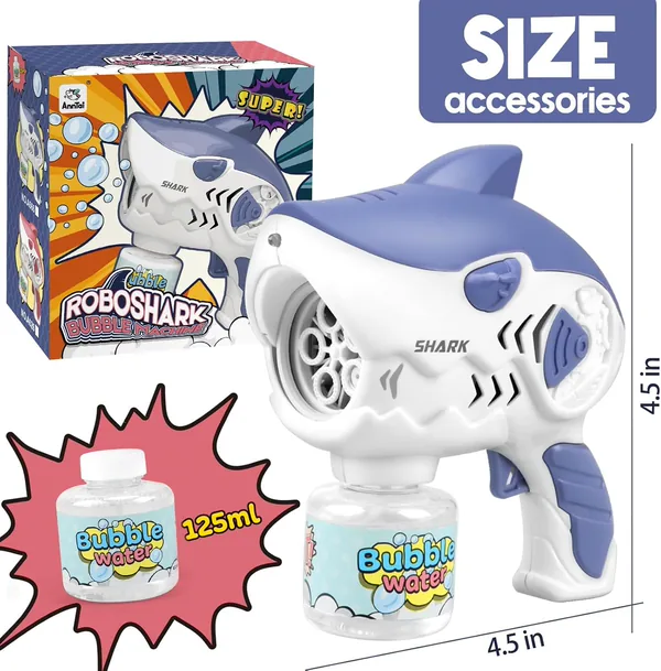 YR303462 Shark Machine Bubbles Gun for Kids Bubble Maker Blower Outdo