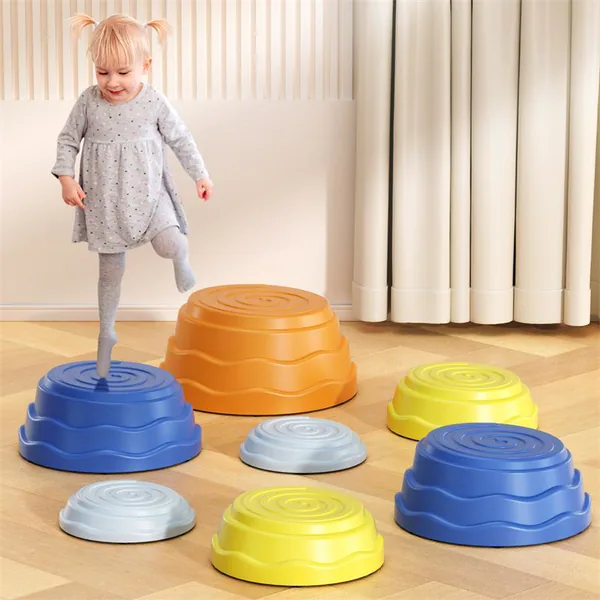 YR296139 5PCS Non-Slip Plastic Balance Stepping Stones for Kids Perfe