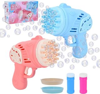 23 Hole Bazooka Bubble Machine Gun Handheld Blower Toy with Solution for Children Toys