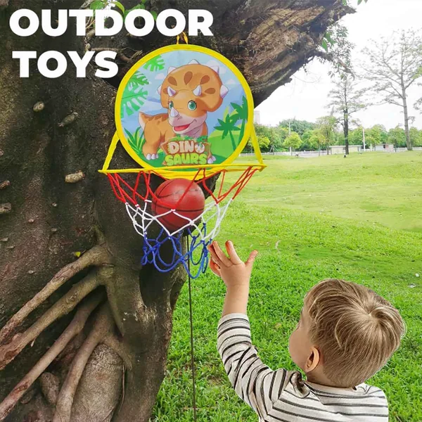 YR304955 2 in 1 Dinosaur Toys Mini Basketball Hoop for Toddler Indoor