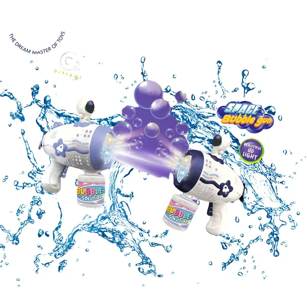 YR298748-Outdoor Toy New Summer Light Music Handheld Electric Bubble Gun Toy for