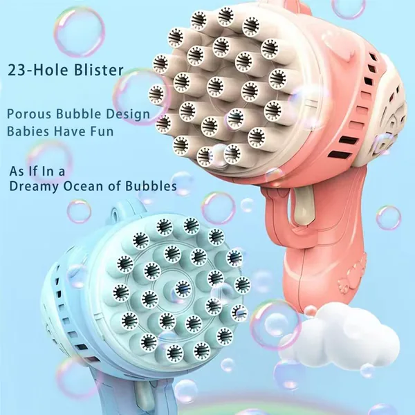 YR254961 23 Hole Bazooka Bubble Machine Gun Handheld Blower Toy with