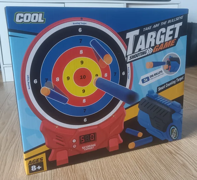 YR306062 Kids Toy Gun Shooting Target Set Electronic Digital Scoring