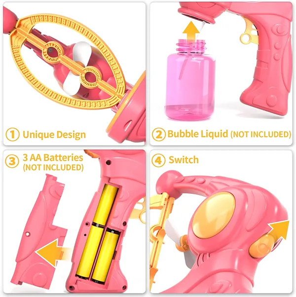 YR254895 Automatic Bubble Gun Blower Summer Indoor Outdoor Party Gift
