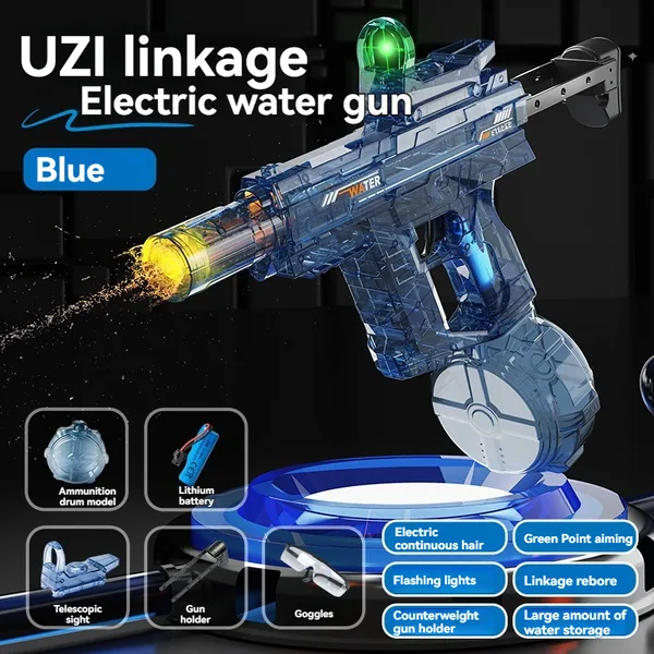 YR342984 UZI Electric Water Guns Automatic Water Gun Blaster with Muz