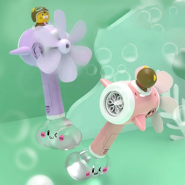 YR254752 Automatic Bubble Blower,2 in 1 Portable Bubble Fan,Toys for