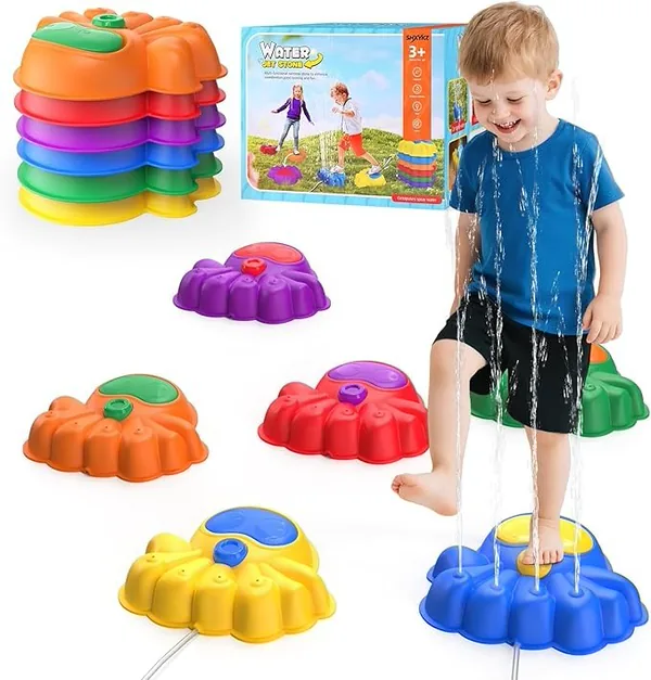 YR337260 Water Spraying & Light Plastic Stepping Stones Educational 6