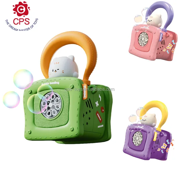 YR306016 Kitten Machine Bubble Gun for Kids with Music Light-up Plast