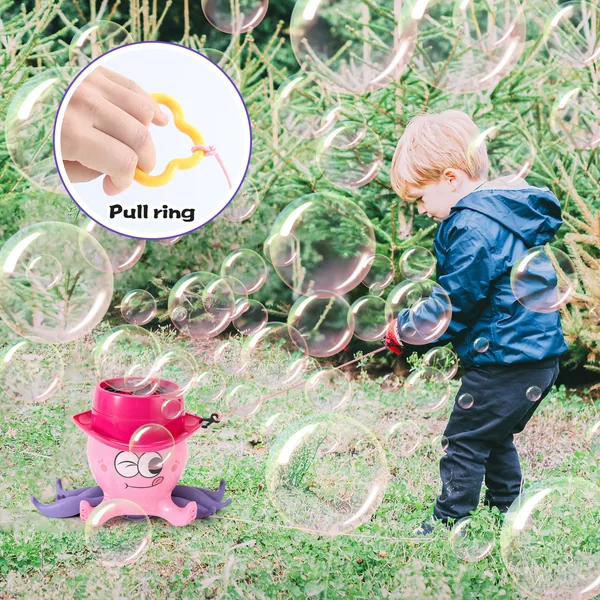 YR254750 Octopus Bubble Blower Machine for Kids Outdoor Outside Play,