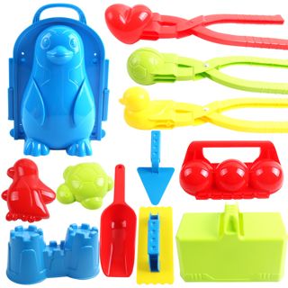 Outdoor Plastic Snow Toys for 5 to 7 Year Olds-Early Learning Snowball Maker Snow Molds Shovel Toys 