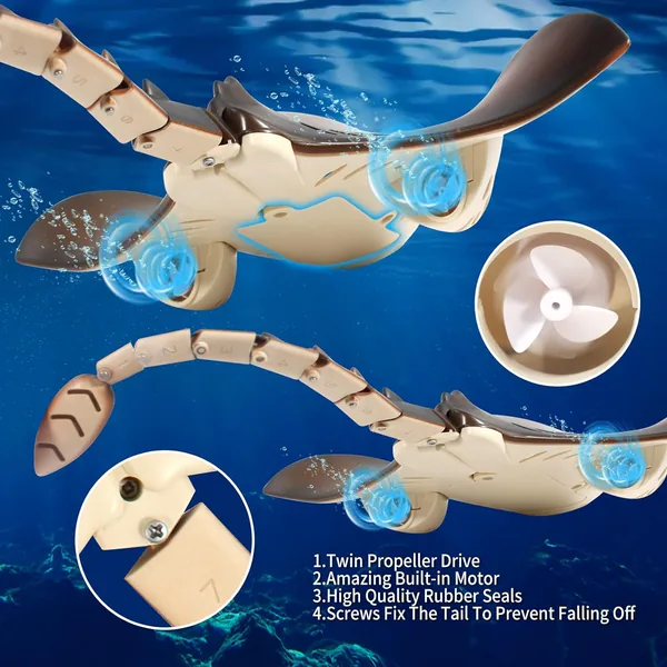 YR305027 Remote Control Shark Toy Animals for Kids RC Shark for Pool