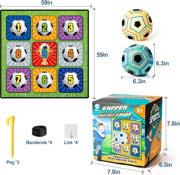 YR279506 Soccer Balls Game Toys Set for Toddlers Soccer Goal Game for