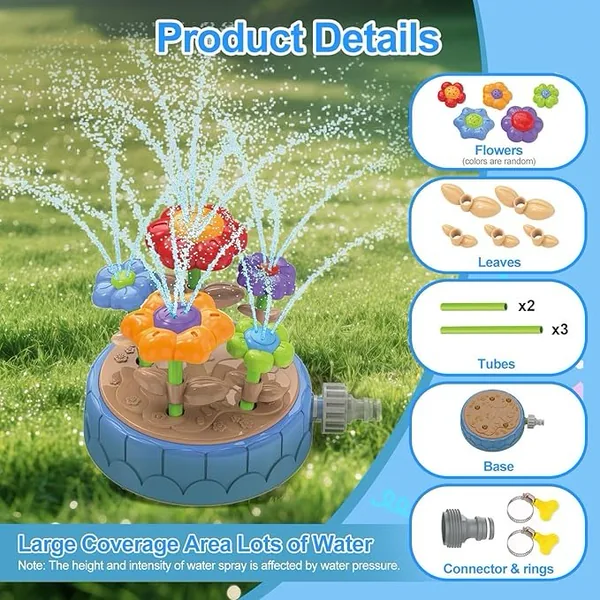 YR334372 DIY Flowers Water Sprinklers Outdoor Toy Durable and Fun Kid