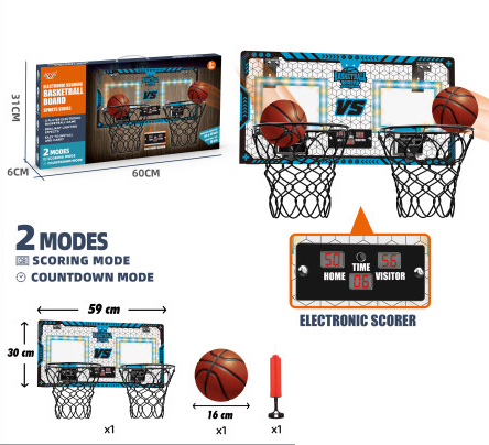 YR305085-Outdoor Toy Foldable Electronic Scoring Basketball Frame Basketball Boar