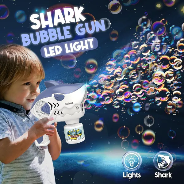 YR303462 Shark Machine Bubbles Gun for Kids Bubble Maker Blower Outdo